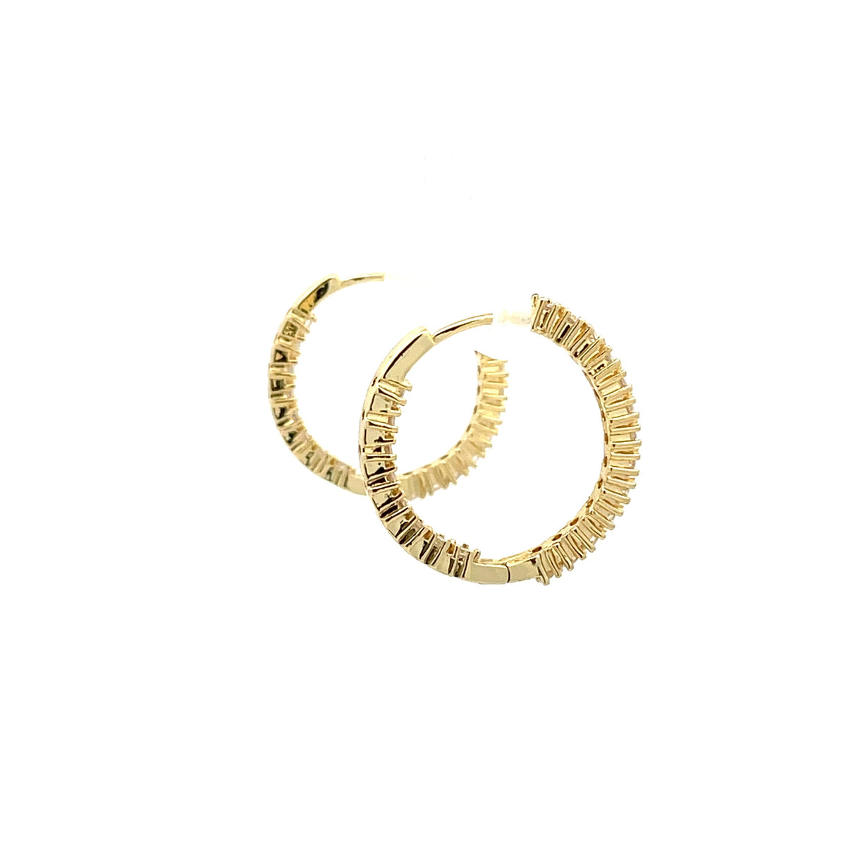 The One Jewelry gold-tone textured hoop huggie earrings OHG7