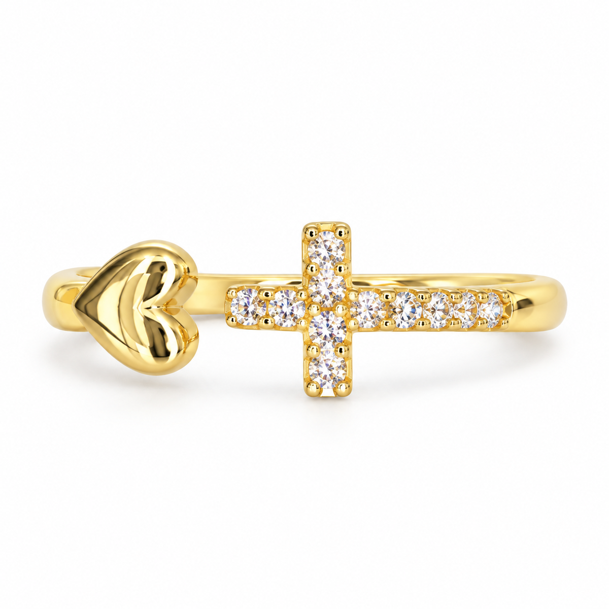 The One R07 gold-tone adjustable ring