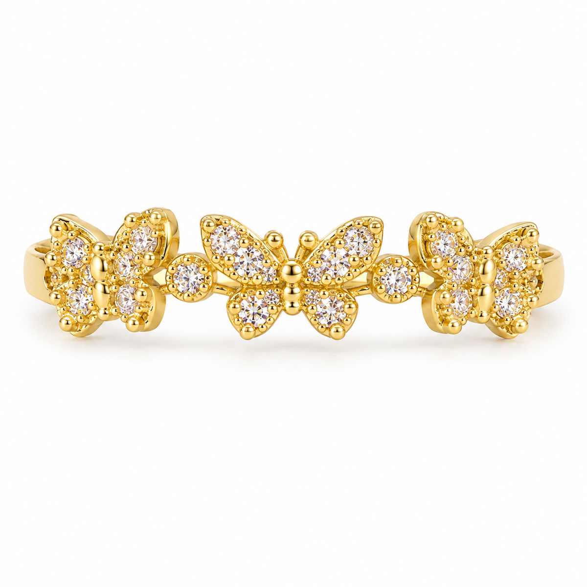 The One R08 gold-tone adjustable ring
