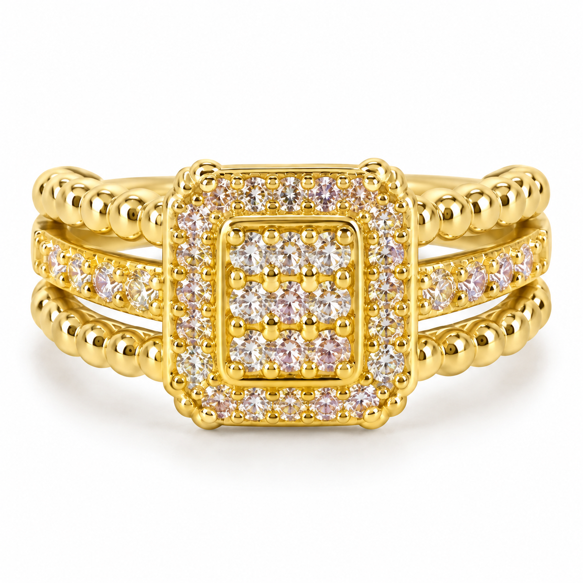 The One R21 gold-tone adjustable ring