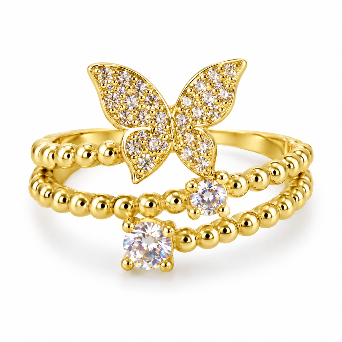 The One R22 gold-tone adjustable ring