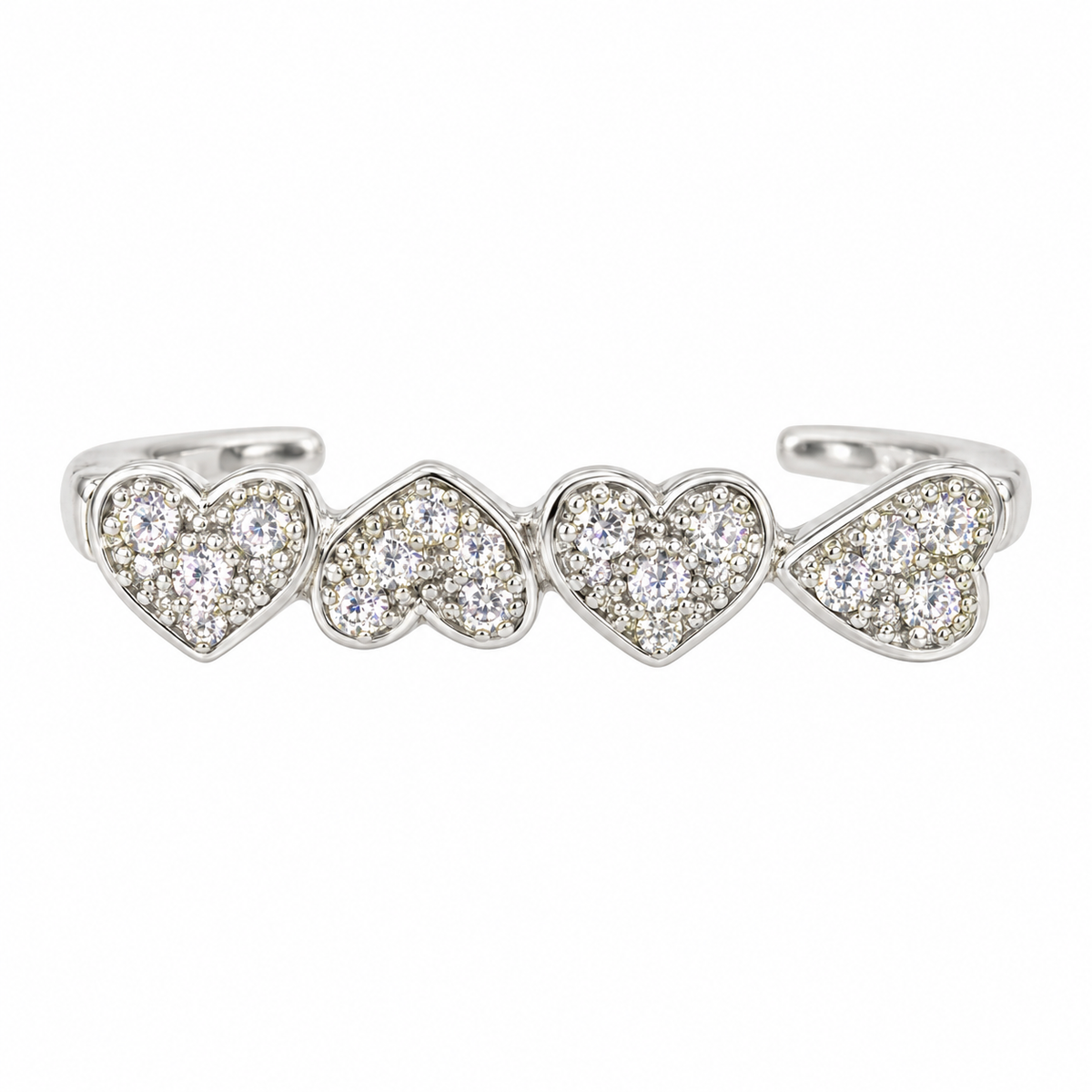 The One R33 silver-tone adjustable ring