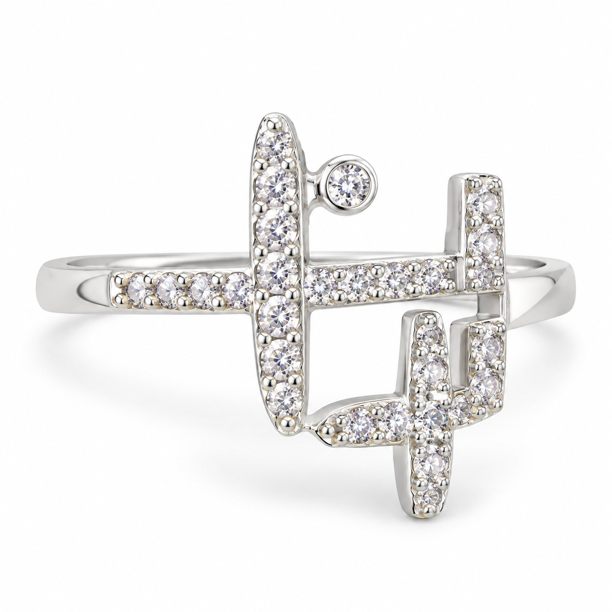 The One R42 silver-tone adjustable ring