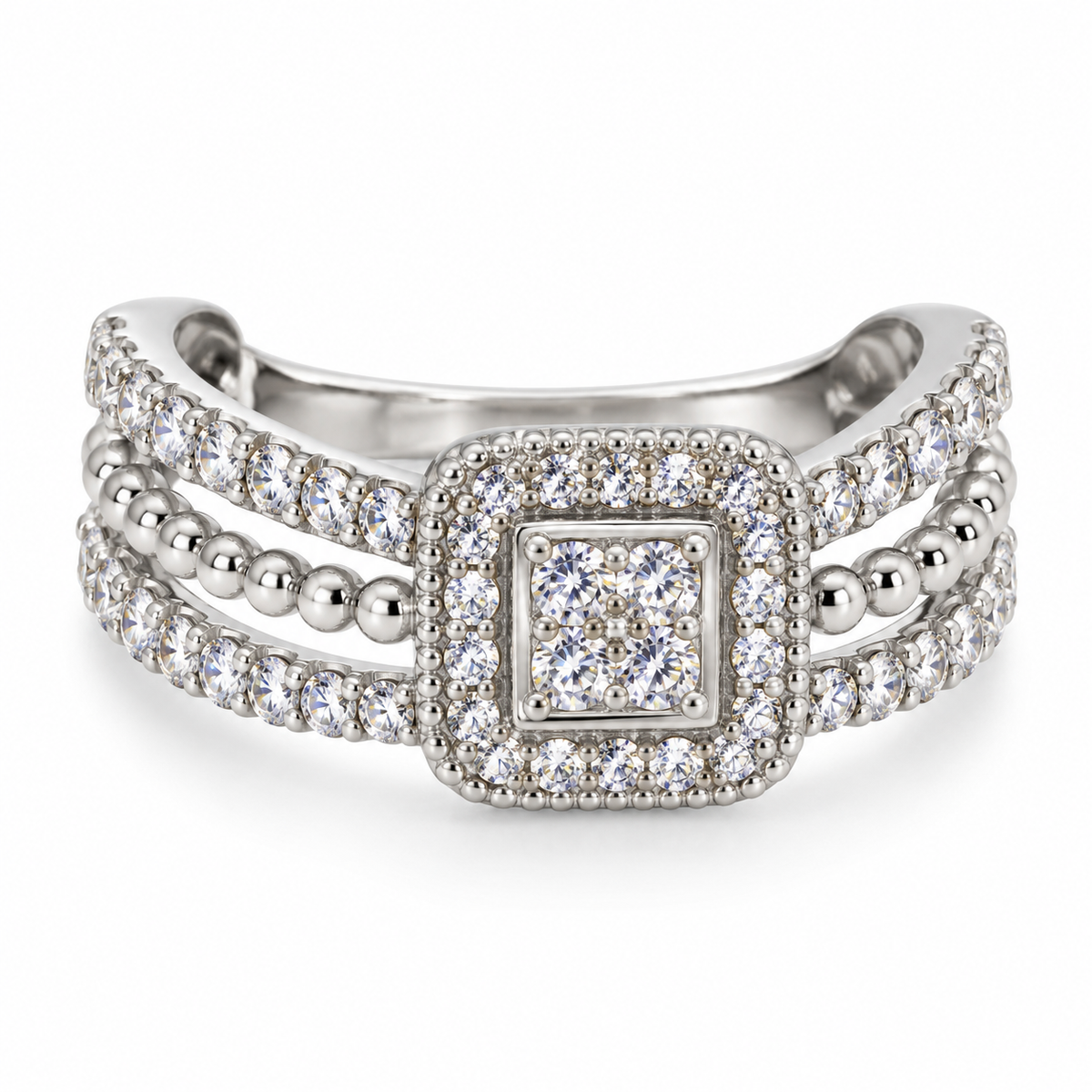 The One R45 silver-tone adjustable ring
