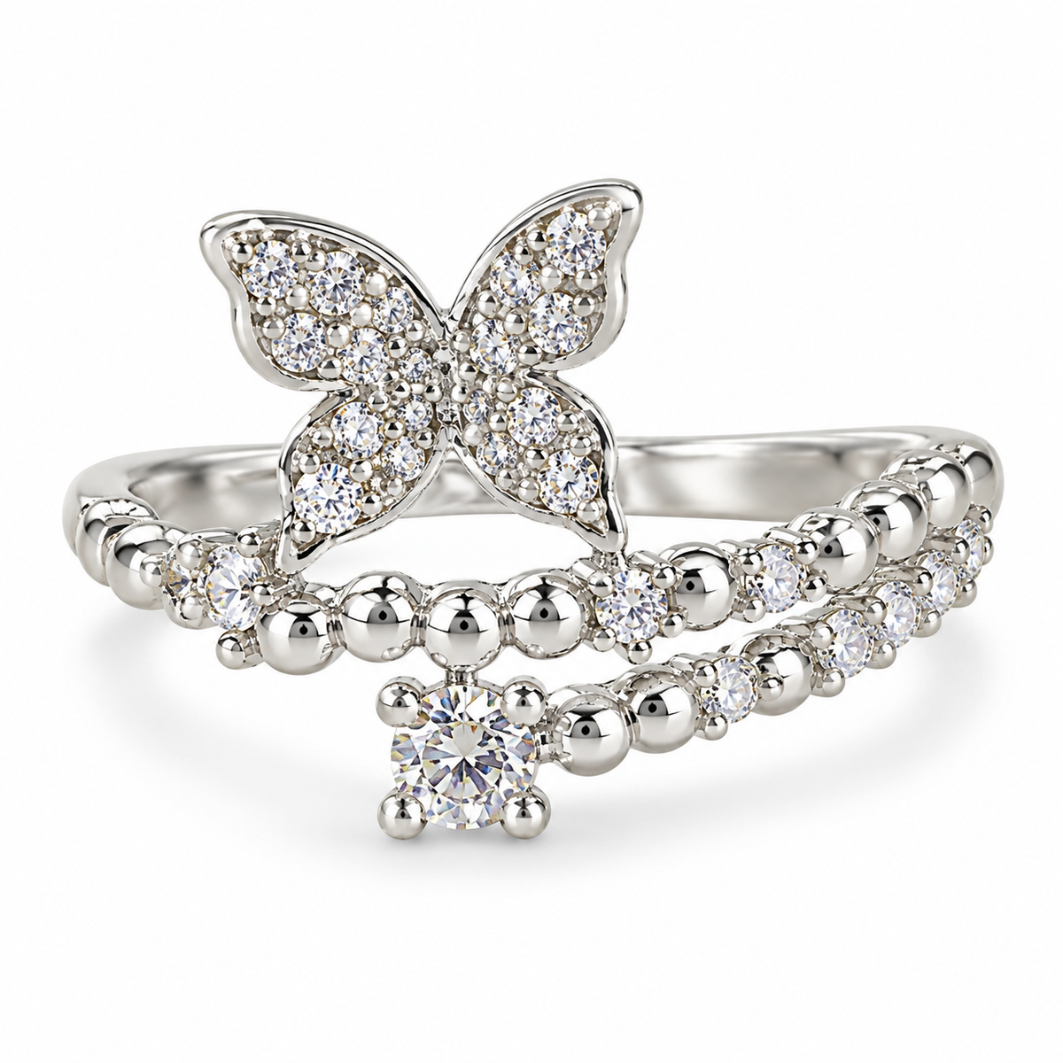 The One R46 silver-tone adjustable ring