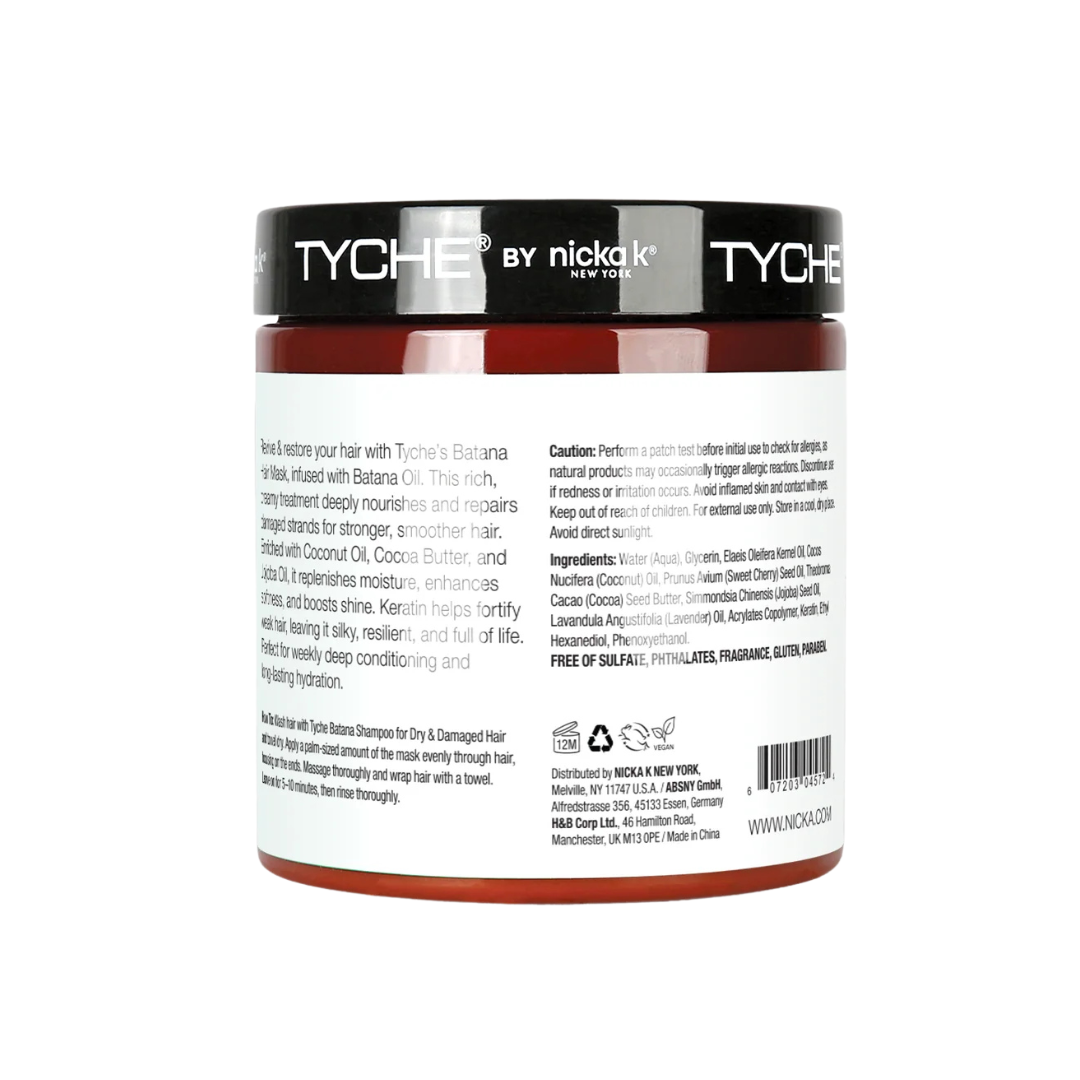 Tyche 100% Natural Batana Oil Hair Mask 17.64 oz back of jar