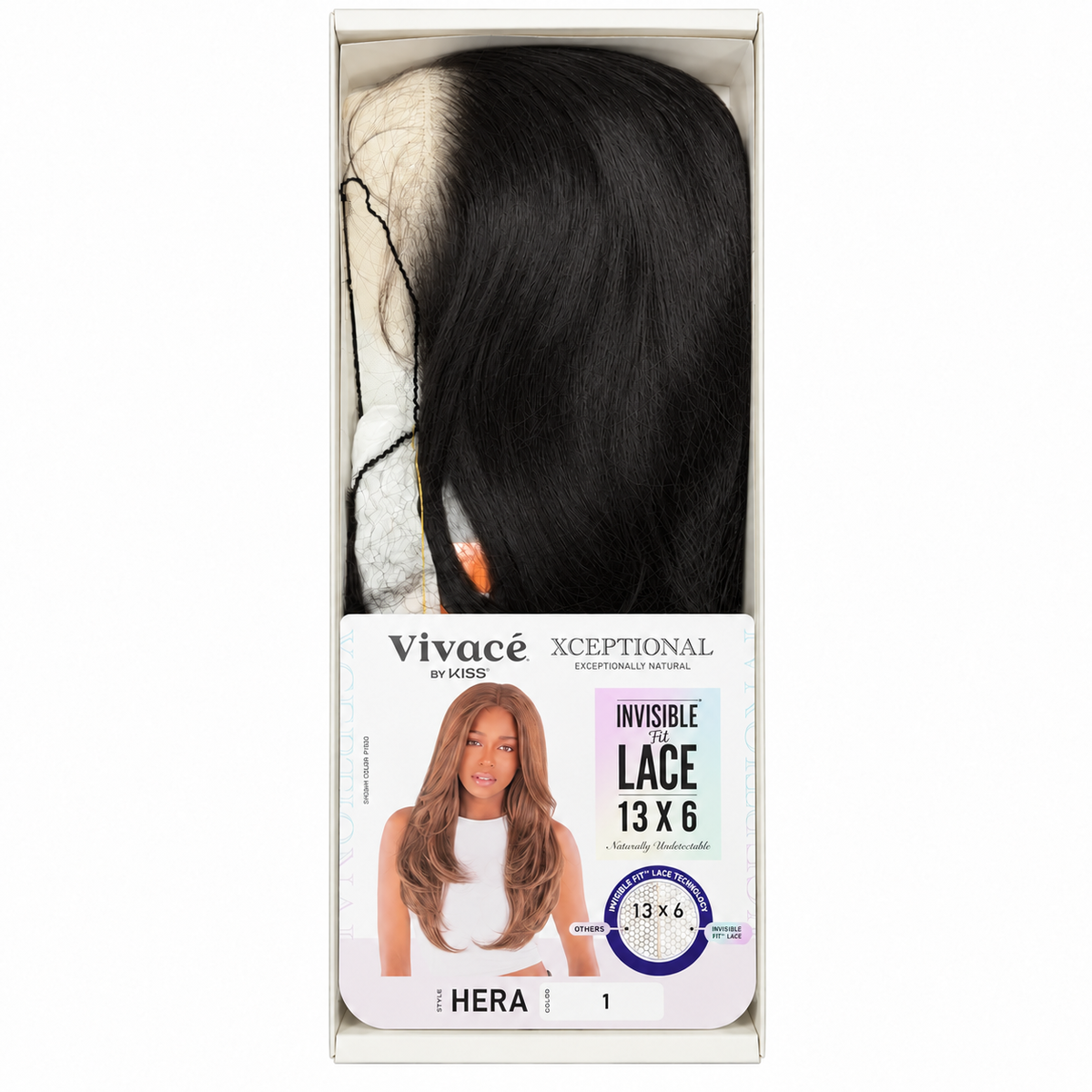 Vivace HERA wig in 1 — reference-based color visualization in open box