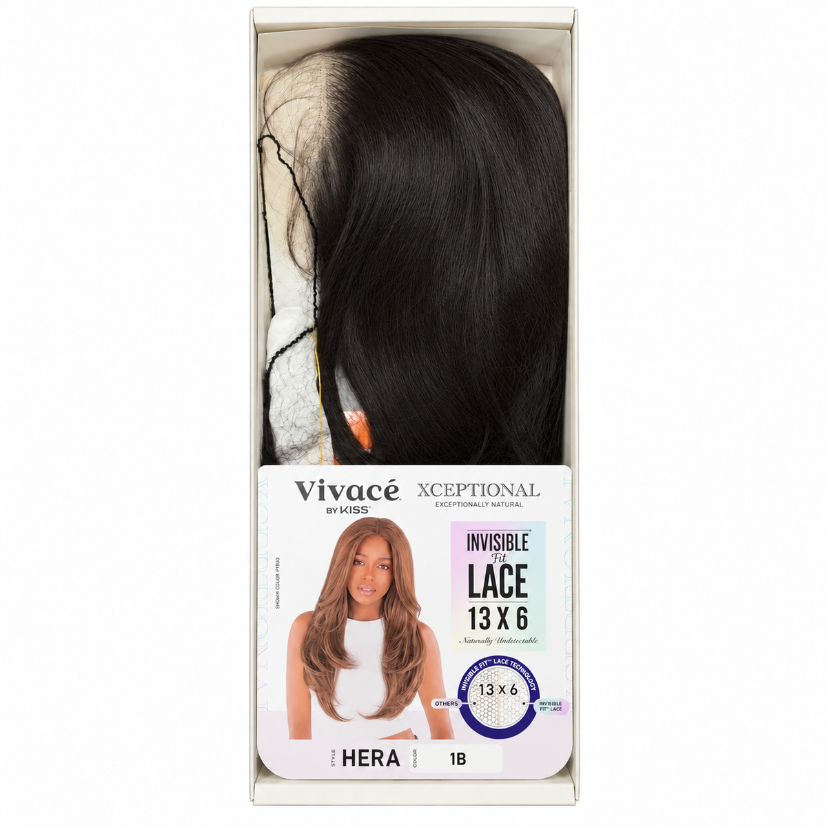 Vivace HERA wig in 1B — reference-based color visualization in open box