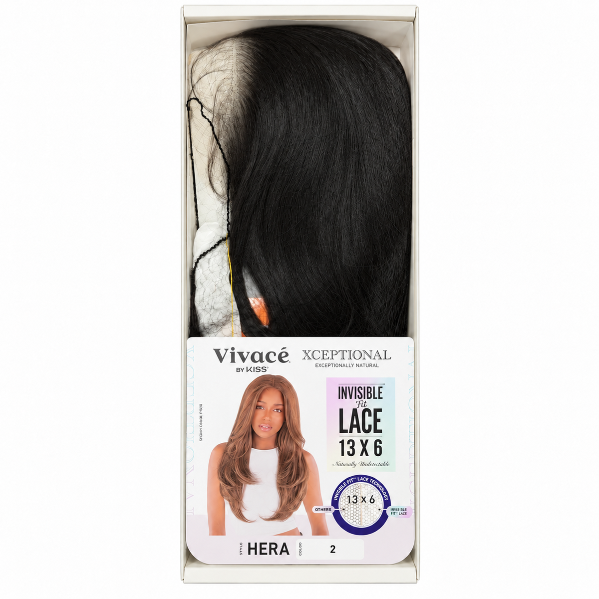 Vivace HERA wig in 2 — reference-based color visualization in open box