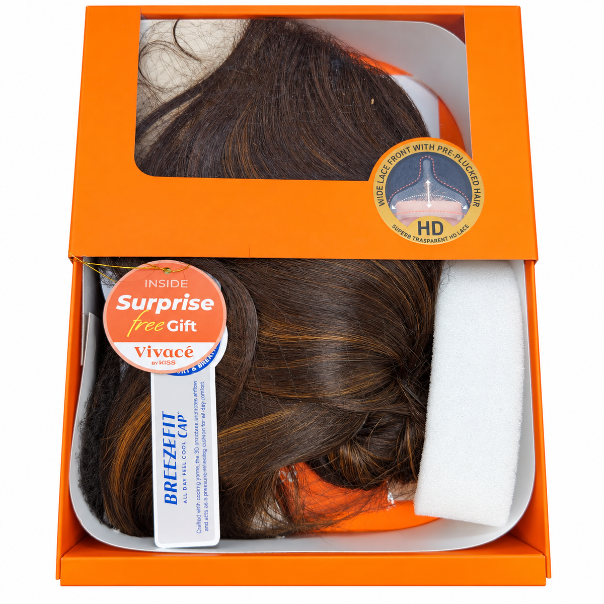 Vivacé Peeka-Lulu P4/27 actual brown and golden highlighted wig inside box