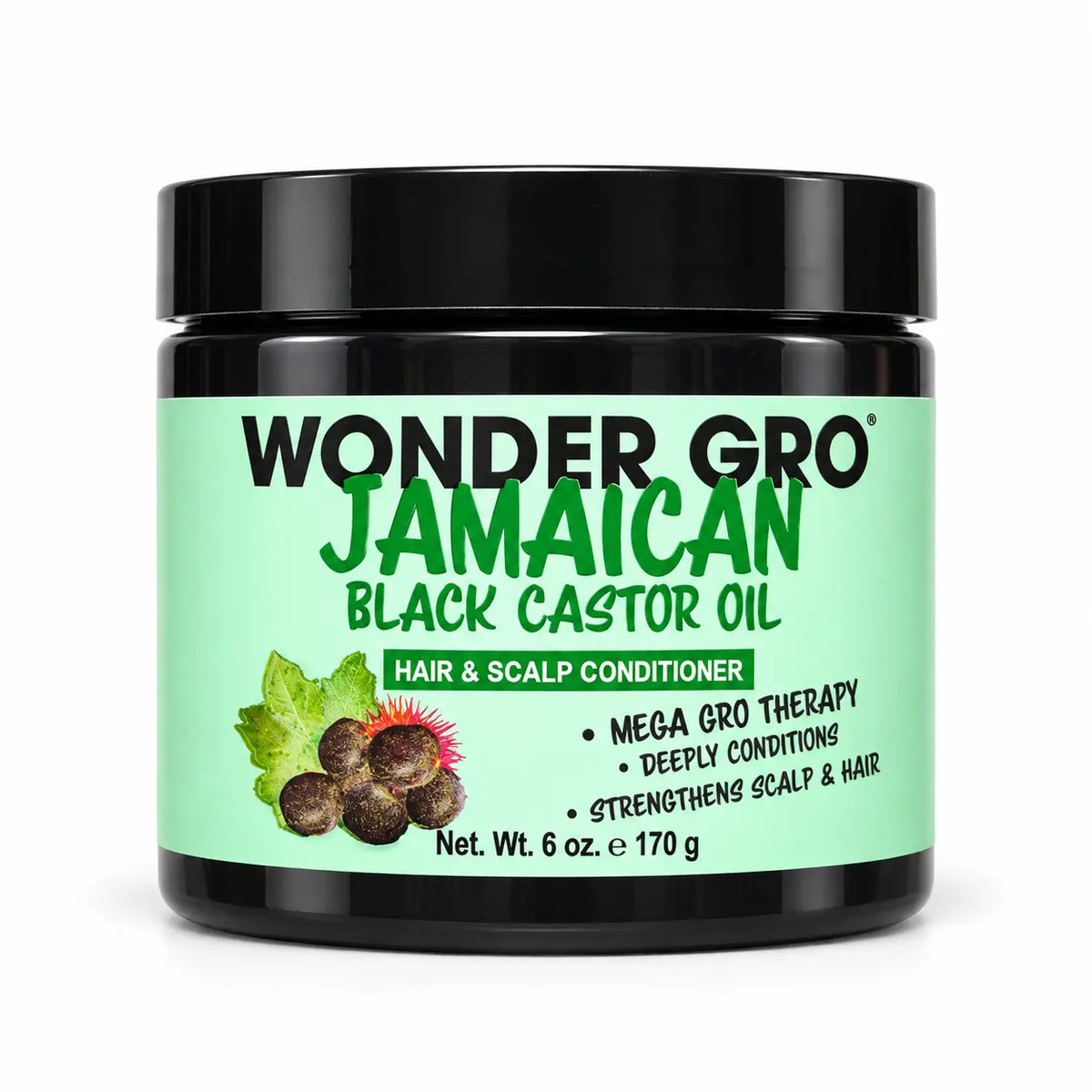 Wonder Gro Jamaican Black Castor Oil hair and scalp conditioner 6 oz jar