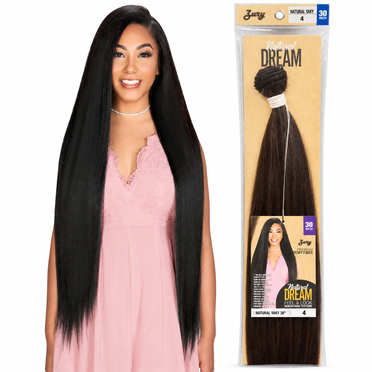 Zury Natural Dream Natural Yaky manufacturer model and full 30 inch color 4 package