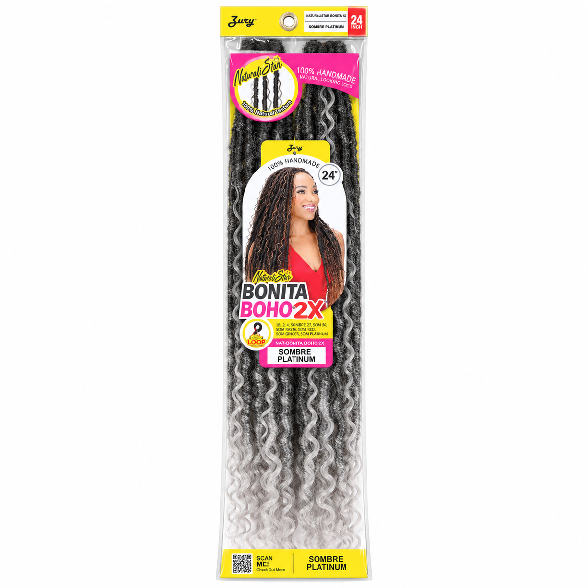 Zury Bonita Boho 2X 24-inch full package Sombre Platinum
