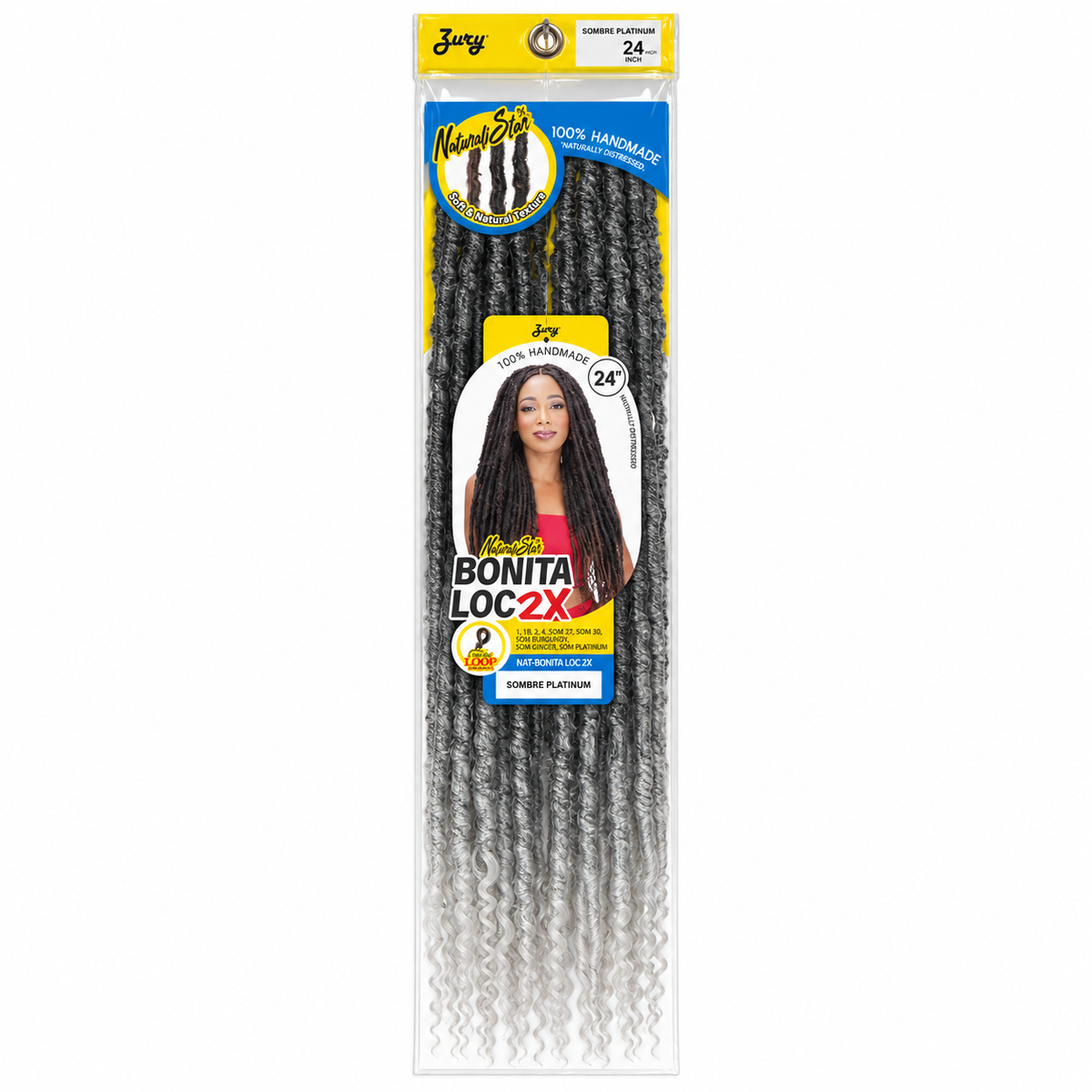 Zury Bonita Loc 2X 24-inch full retail package color Sombre Platinum