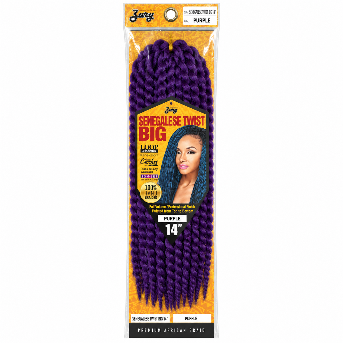 Zury Senegalese Twist 14-inch package color PURPLE