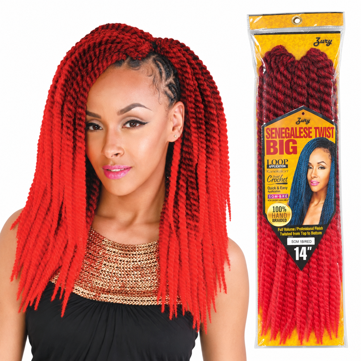 Zury Senegalese Twist Big 14-inch model and SOM 1B/Red package