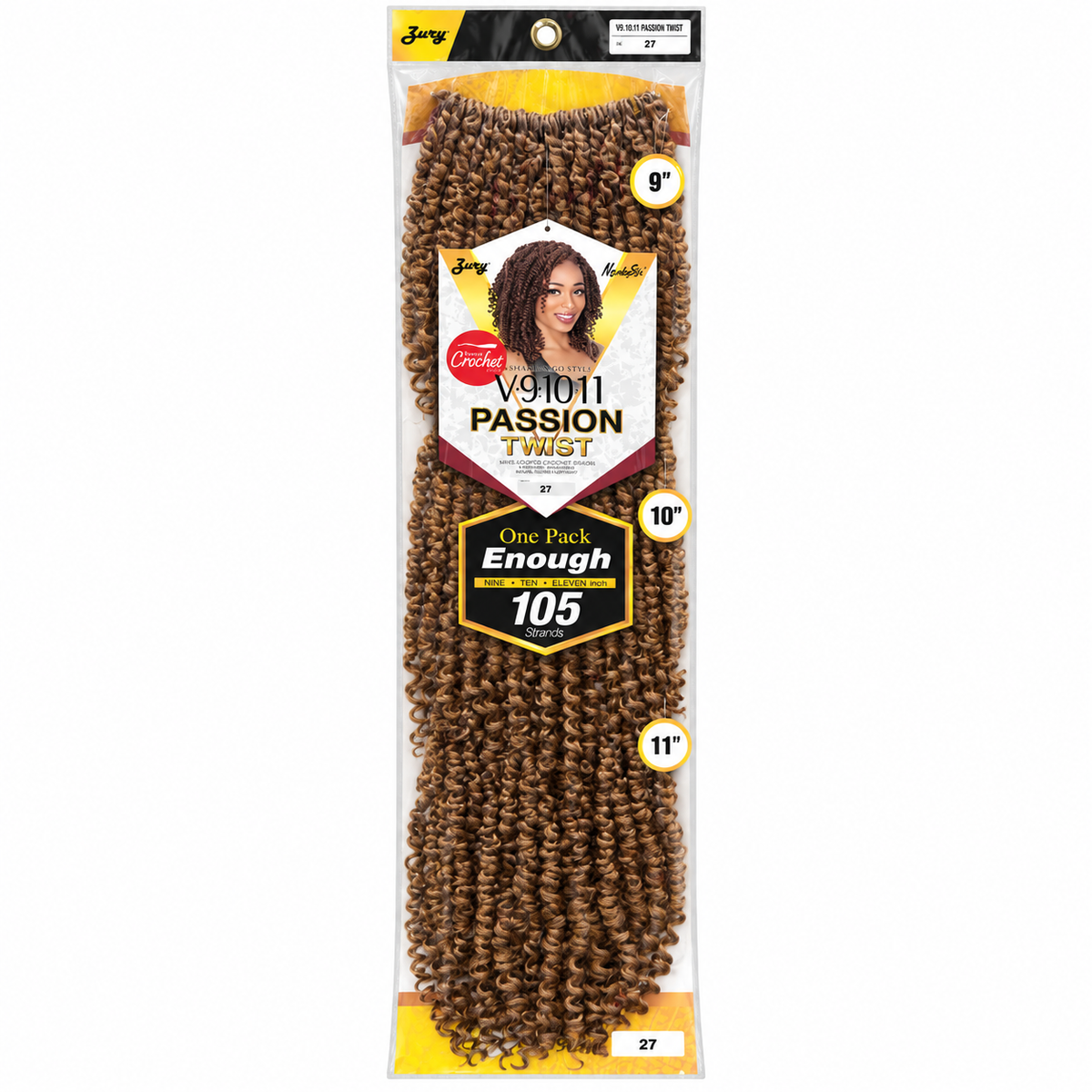 Zury V11 Passion Twist 27 full package, 105 strands, 9 10 11 inches