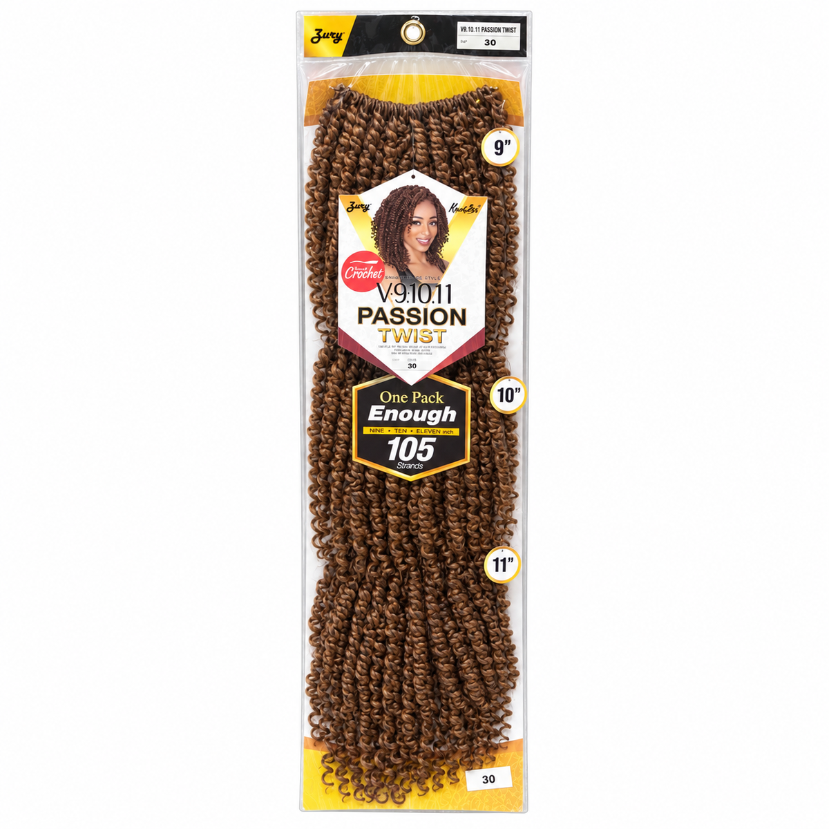 Zury V11 Passion Twist 30 full package, 105 strands, 9 10 11 inches